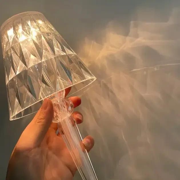 LED світильник Diamond Брильянт, кришталева лампа USB акумулятор
