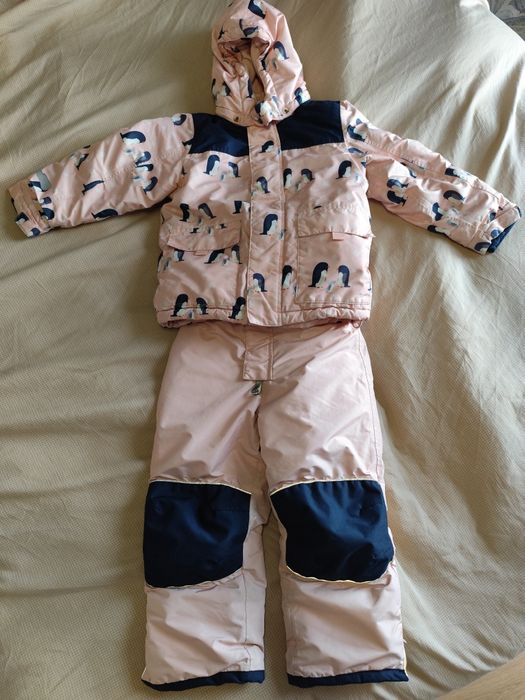 Komplet zimowy dla dziewczynki spodnie i kurtka 116/122