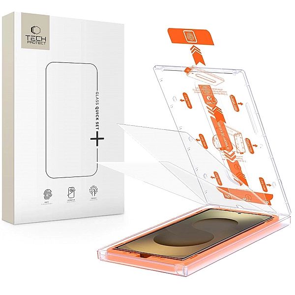 Szkło hartowane Tech-Protect Quick Set+ na Samsung Galaxy S25 Ultra -
