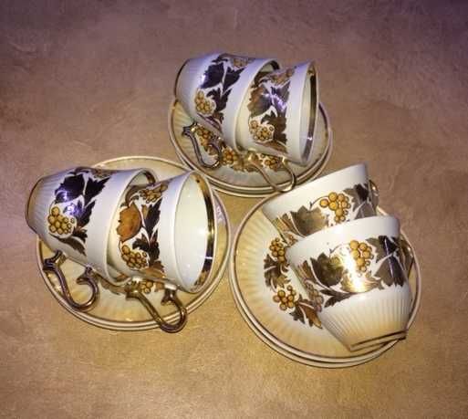 Кофейные чашки с блюдцем Барановского фарфорового завода (Барановка),