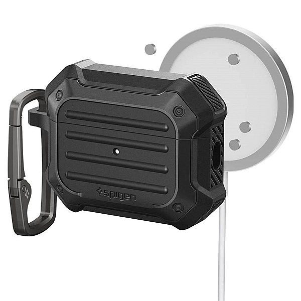 Etui Spigen Tough Armor MagSafe na Apple AirPods Pro 1 / 2 - czarne