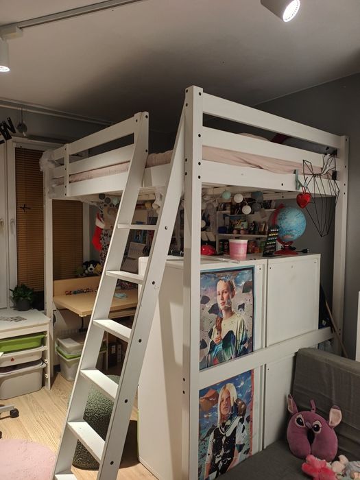 Łóżko piętrowe z materacem 152x 212,5