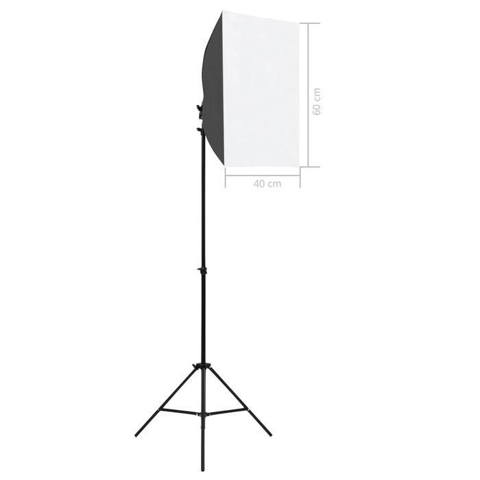Vidaxl Fotograficzny Zestaw Studyjny Z Lampami Softbox I Tłem