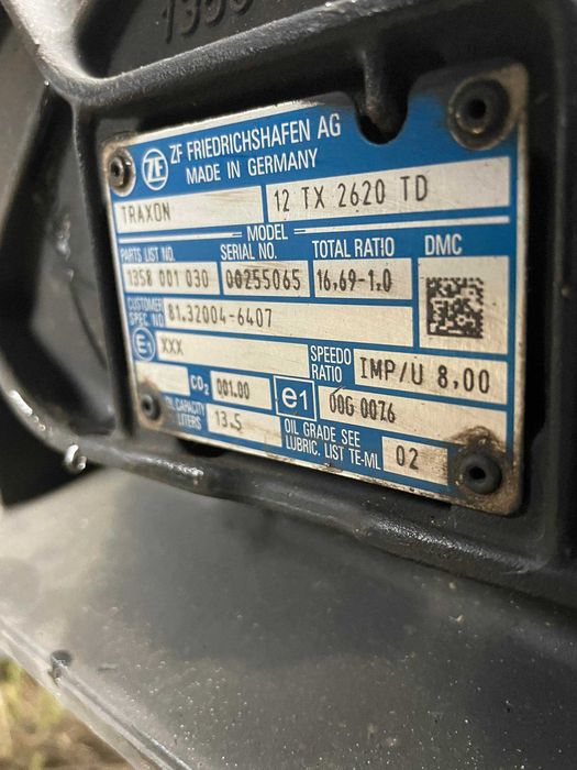 skrzynia biegów Man Tg3 Tgx Tgs 12TX2620 TD ZF Traxon Euro 6 70tys km