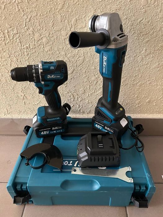 Безщітковий Набір 2в1 Шуруповерт + Болгарка 2 АКБ