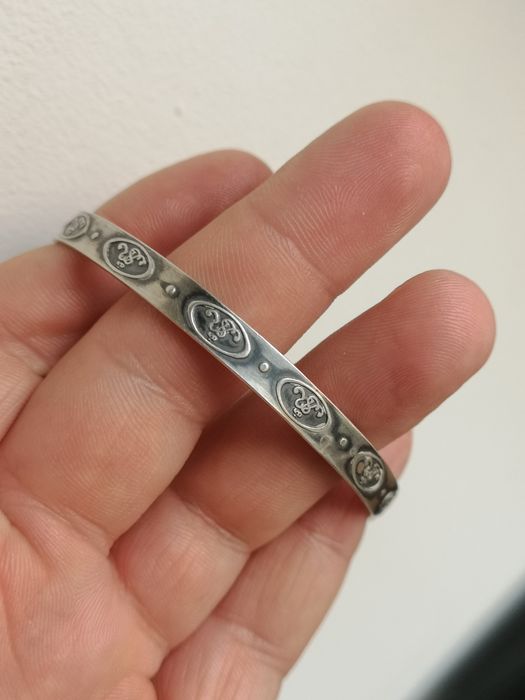 srebrna bransoletka Rytosztuka monogram Stanisław August Poniatowski