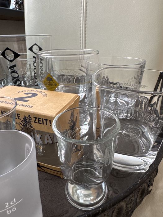 Szklo firmowe szklanki kieliszki sygnowane oryginalne 14 szt