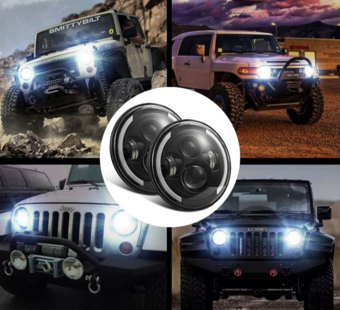 Okrągłe reflektory Jeep