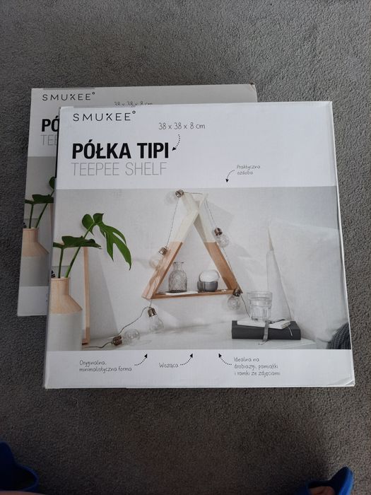 Dwie półki tipi, płyta MDF