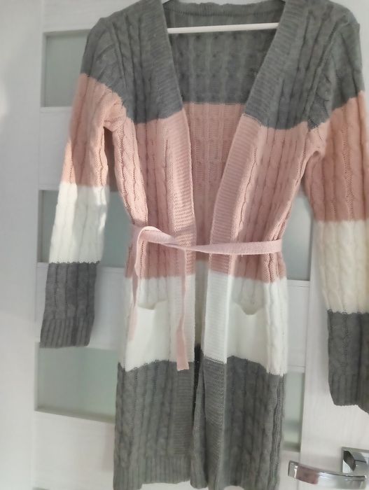 Sweter długi,kardigan, rozmiar uniwersalny,cena 24 zl