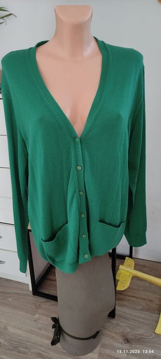 Kardigan sweter sweterek cienki wełniany merino