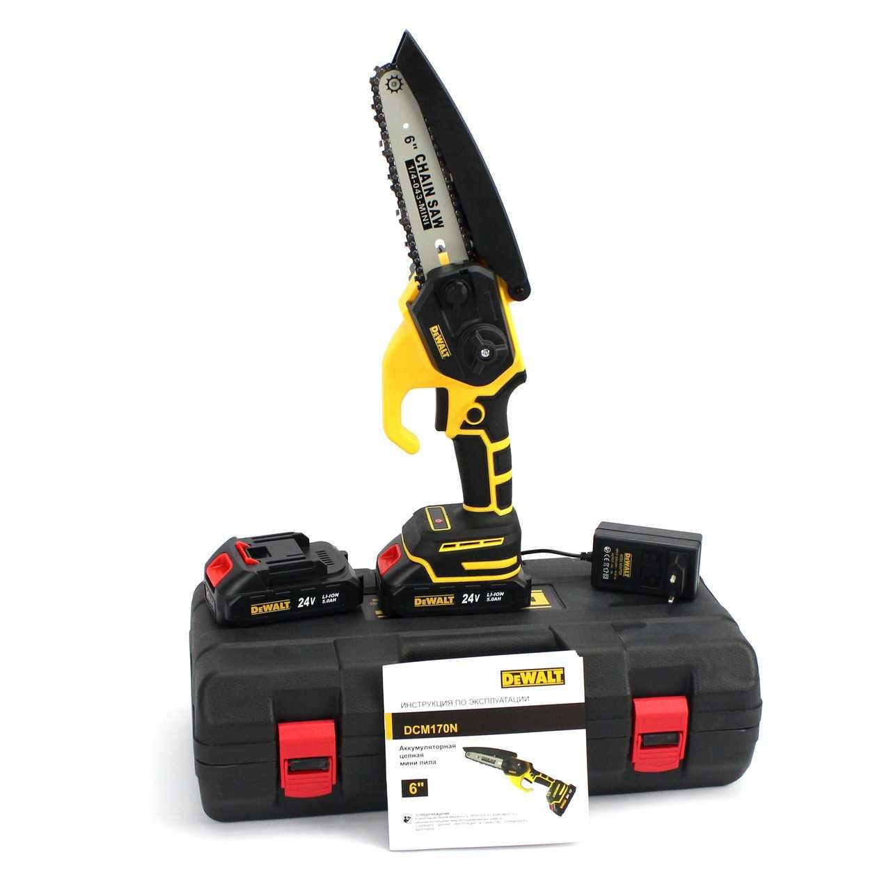 Акумуляторна міні пила DeWalt DCM170N (24V, 5AH) АКБ пилка Девольт 170