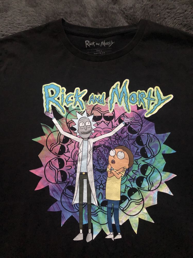 Czarny tshirt Rick and Morty, M/38