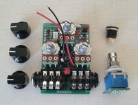 Złożona płytka PCB - efekt distortion do gitary elektrycznej
