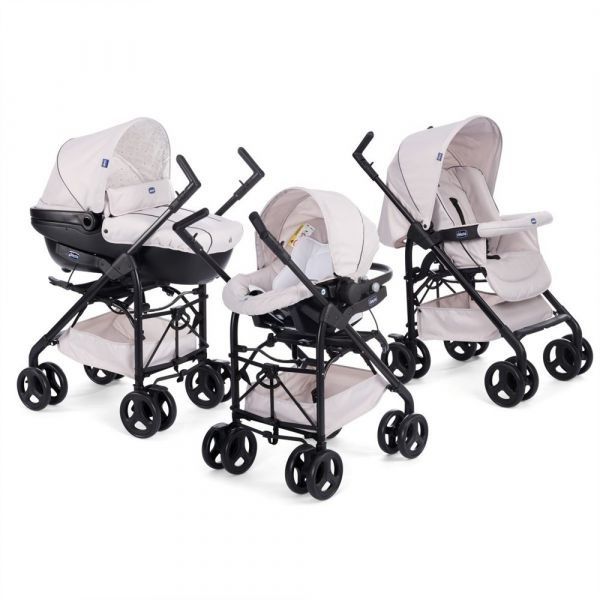 Carrinho de bebé Trio Sprint,  CHICCO bege claro liso