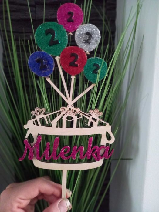 Drewniane Toppery na tort