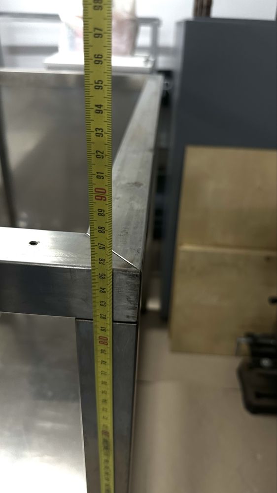 Bancada em inox.