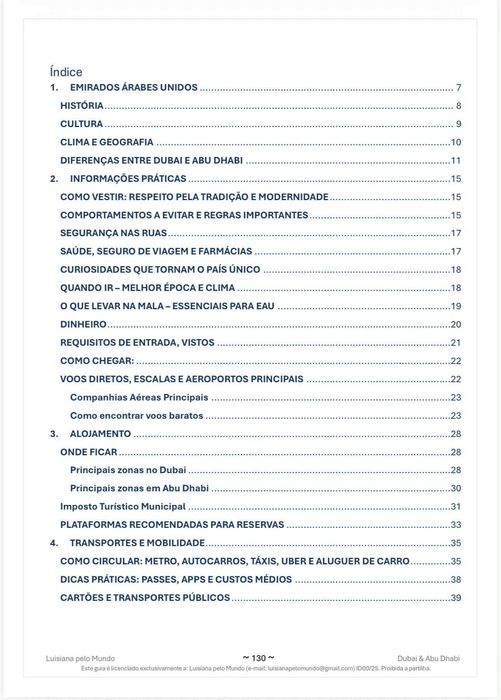 GUIA DE VIAGEM - Dubai & Abu Dhabi (PDF)