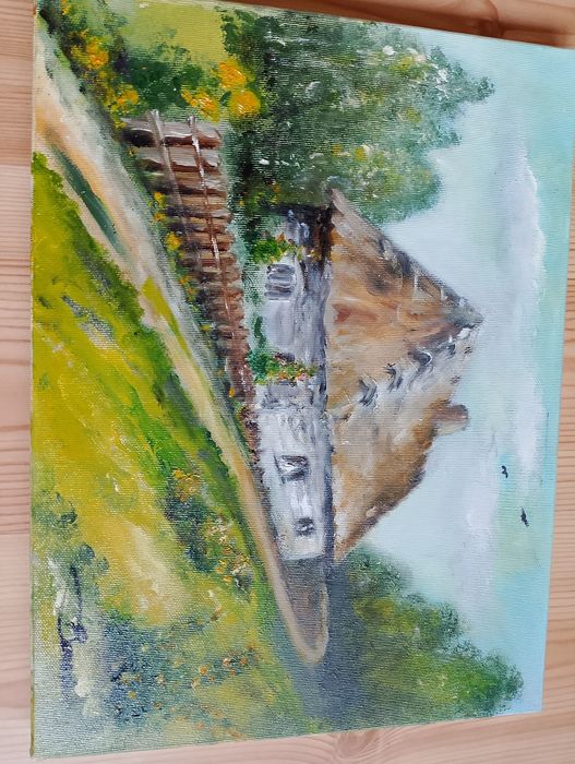 Obraz domek na wsi 30/40 cm