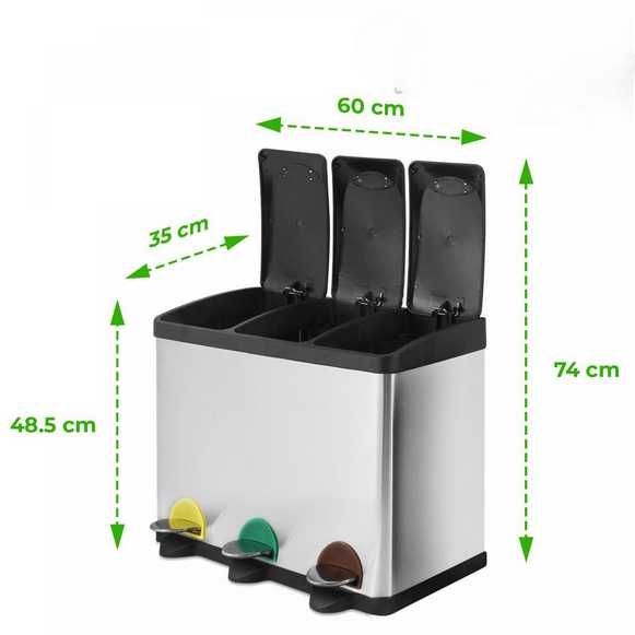 kosz na śmieci 40L segregacja