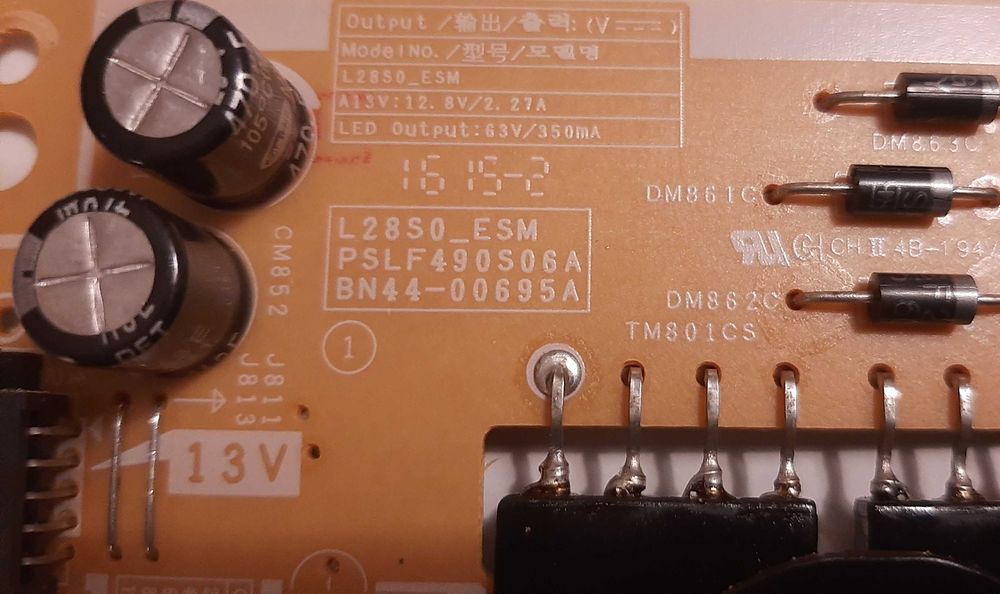 Placa de alimentação para televisão Samsung