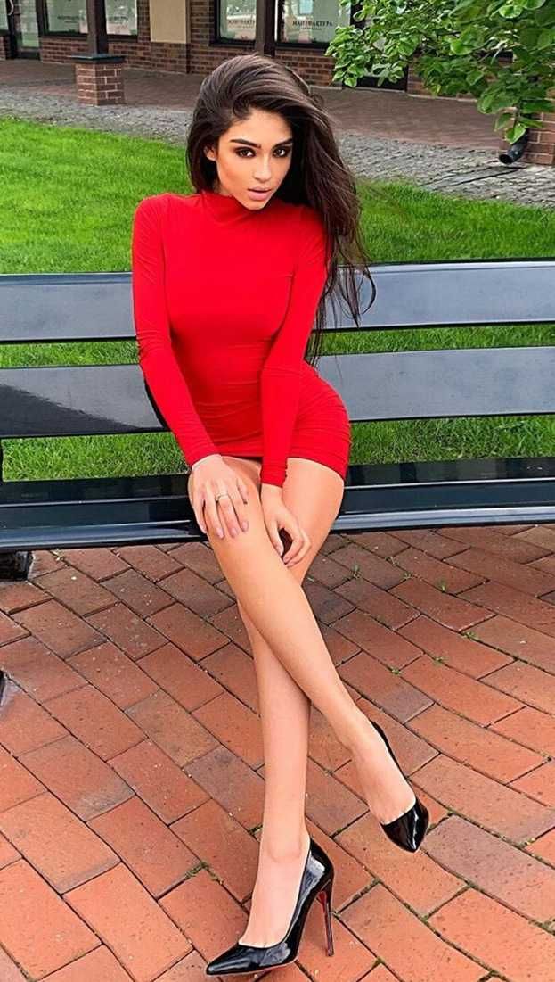 NOWA Sukienka Czerwona Ołówkowa poł GOLF długi Rękaw XS/S, S/M, M/L