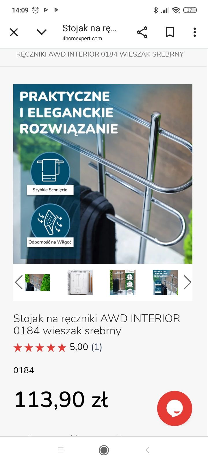 Wieszak na ręczniki stojący stabilny