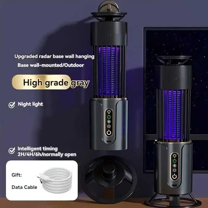 lampa na komary 2w1 granatowa z Ładowaniem USB