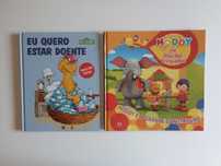 Livros "Eu quero estar doente" e "Noddy e a grande construção"