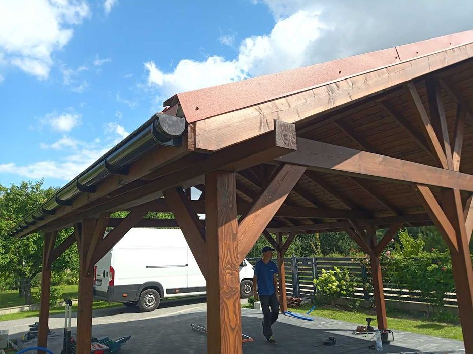 Wiata samochodowa 6x6m. Cena z montażem