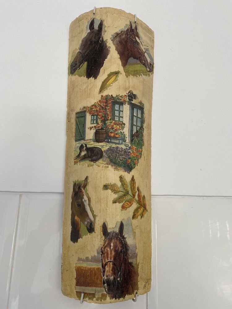Telha canudo antiga pintada