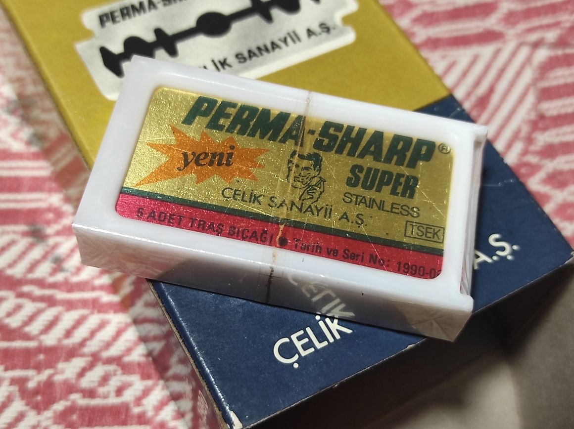 Лезвия для бритья PERMA-SHARP, 1990 год,  Турция