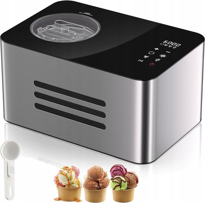 Maszyna Do Lodów Z Kompresorem 150W 2l Samochłodząca Panel Dotykowy