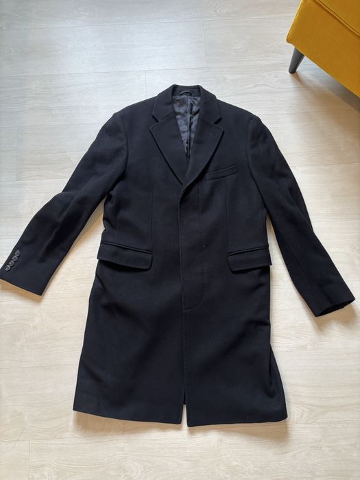 Męski czarny płaszcz Bytom 75% wełna / wełniany Rozmiar 50