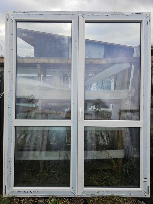 OKNO/DRZWI Balkonowe Dwuskrzydłowe Plastikowe PCV 177x228cm Białe