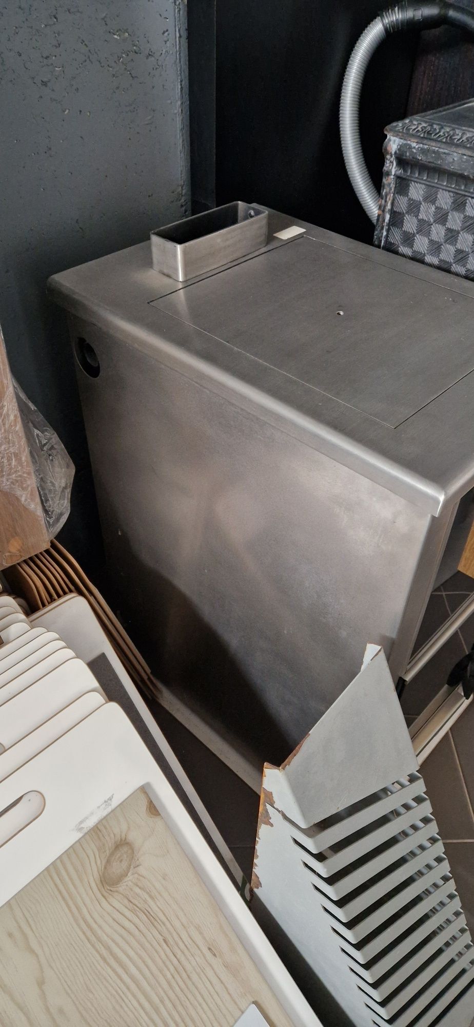 Caldeira de Aquecimento Central a Lenha p/Cozinha, 40L Inox (Nova)