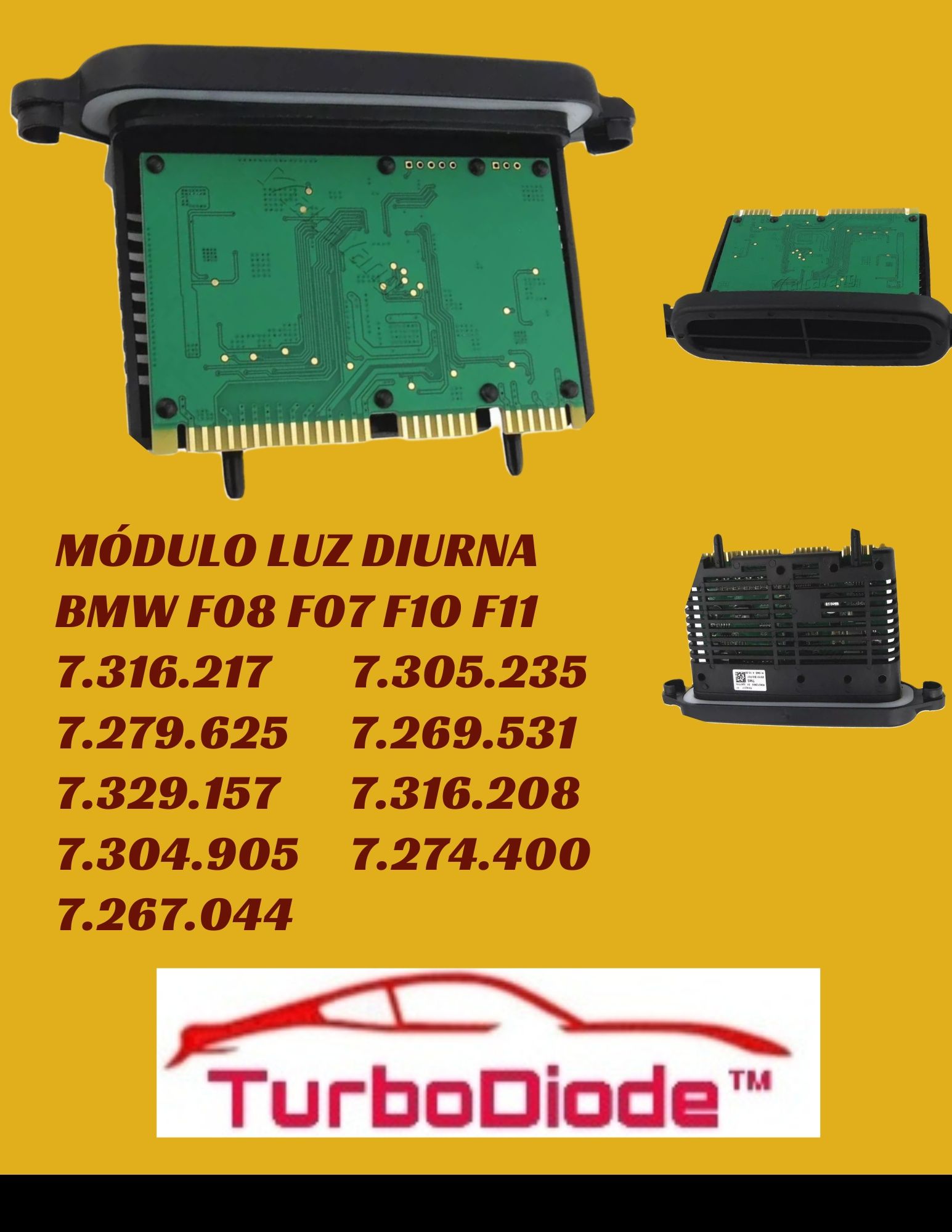 Modulo DRL e piscas para BMW F07 F08 F10 F11 Serie 5