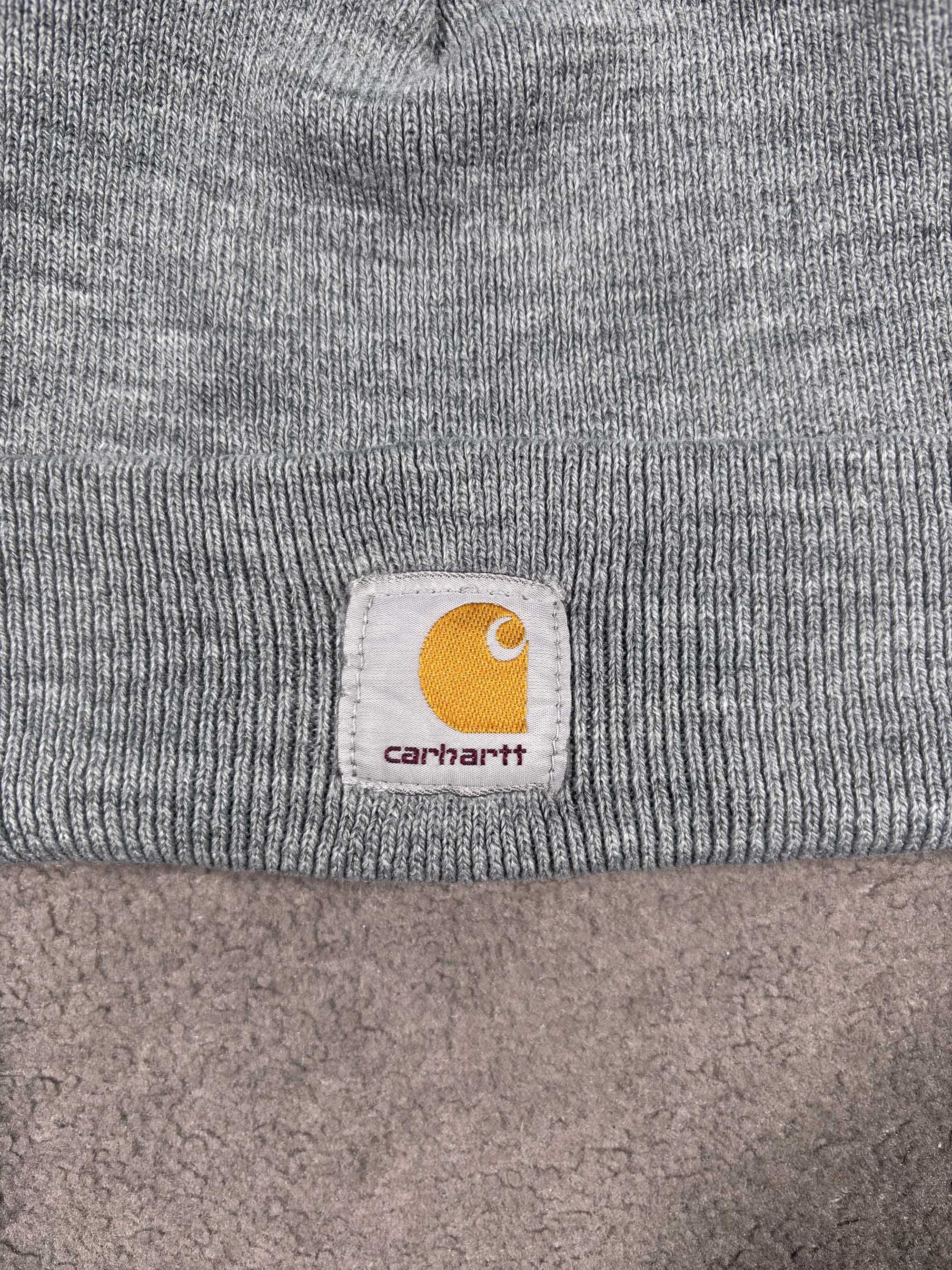Czapka Carhartt Uniwersalna Szara Zimowa Haft Logo