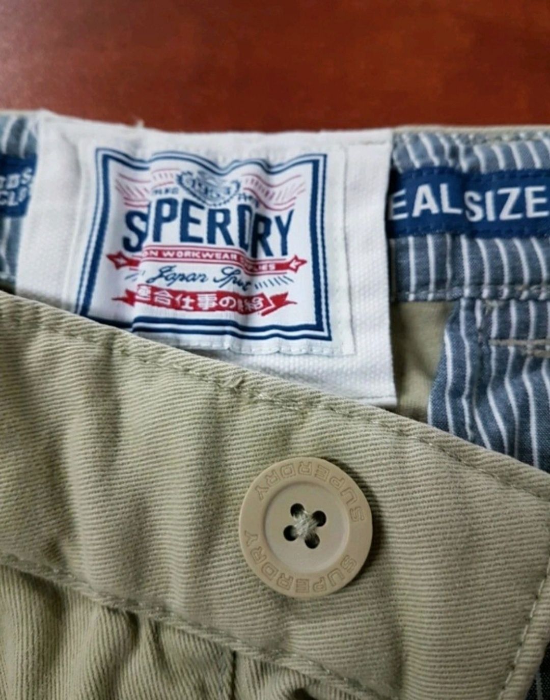 Superdry krótkie spodnie szorty męskie pas 84cm chinosy