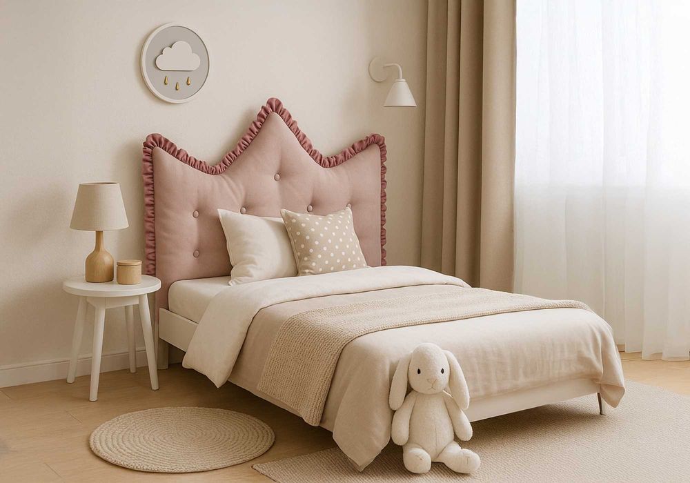 Korona różowa zagłowie - łóżko 80/90