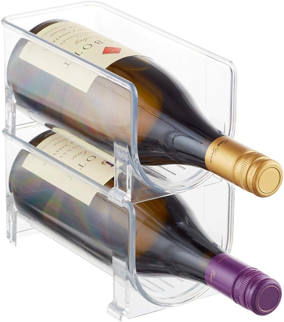 Stojak Na Wino - Kryształowy Przezroczysty Stojak Na Butelki 2 Sztuki