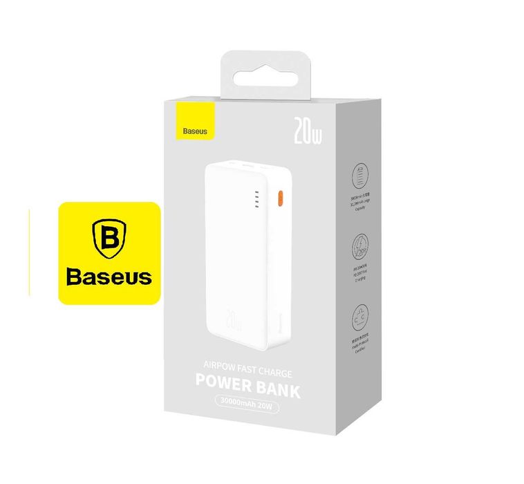 павербанк Baseus 20W 30000mAh Airpow Fast Charge зарядний новий