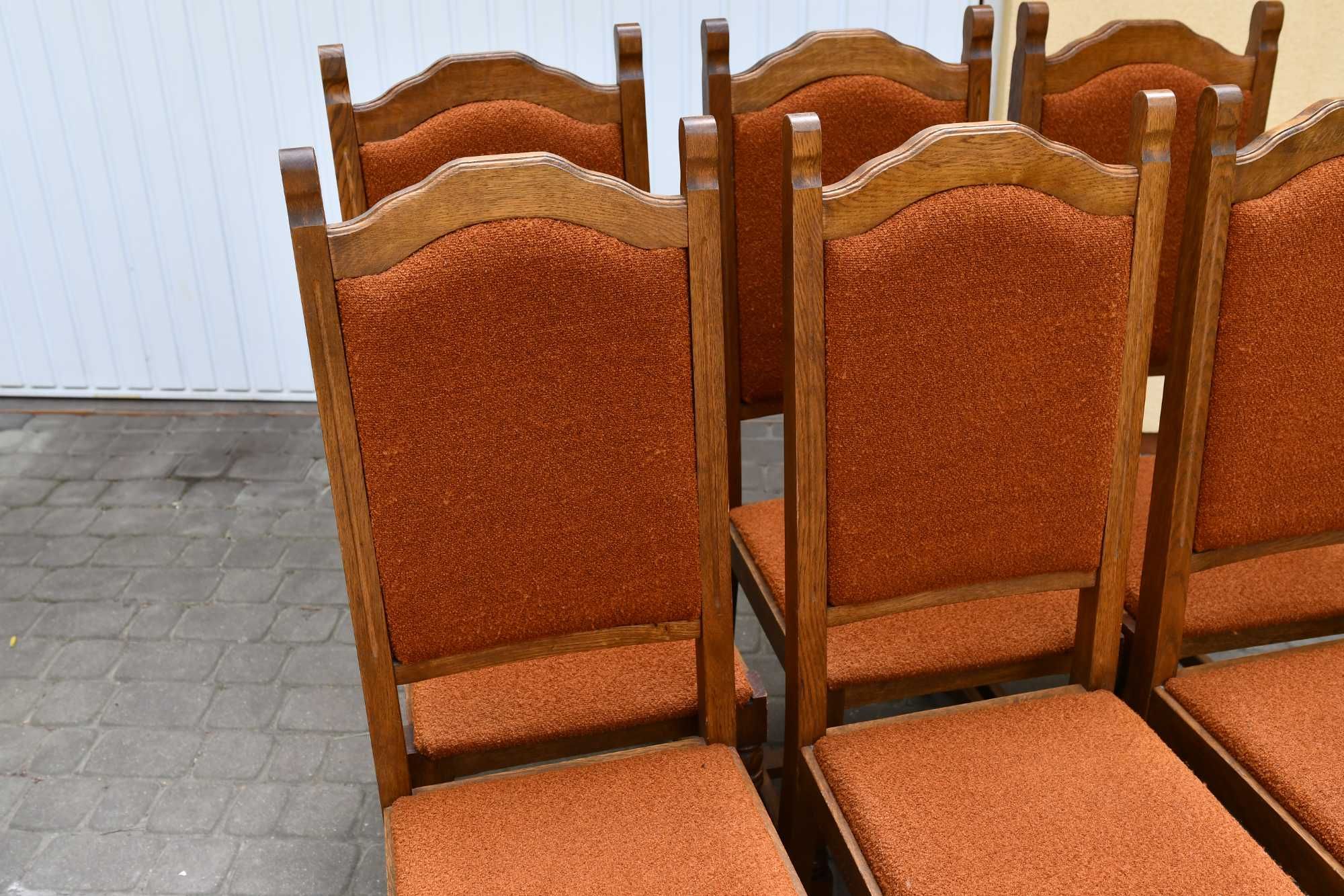 Krzesła dębowe tapicerowane