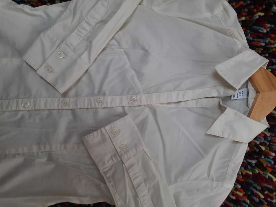 Wizytowa elegancka koszula h&m r 36 taliowana kremowa ecru