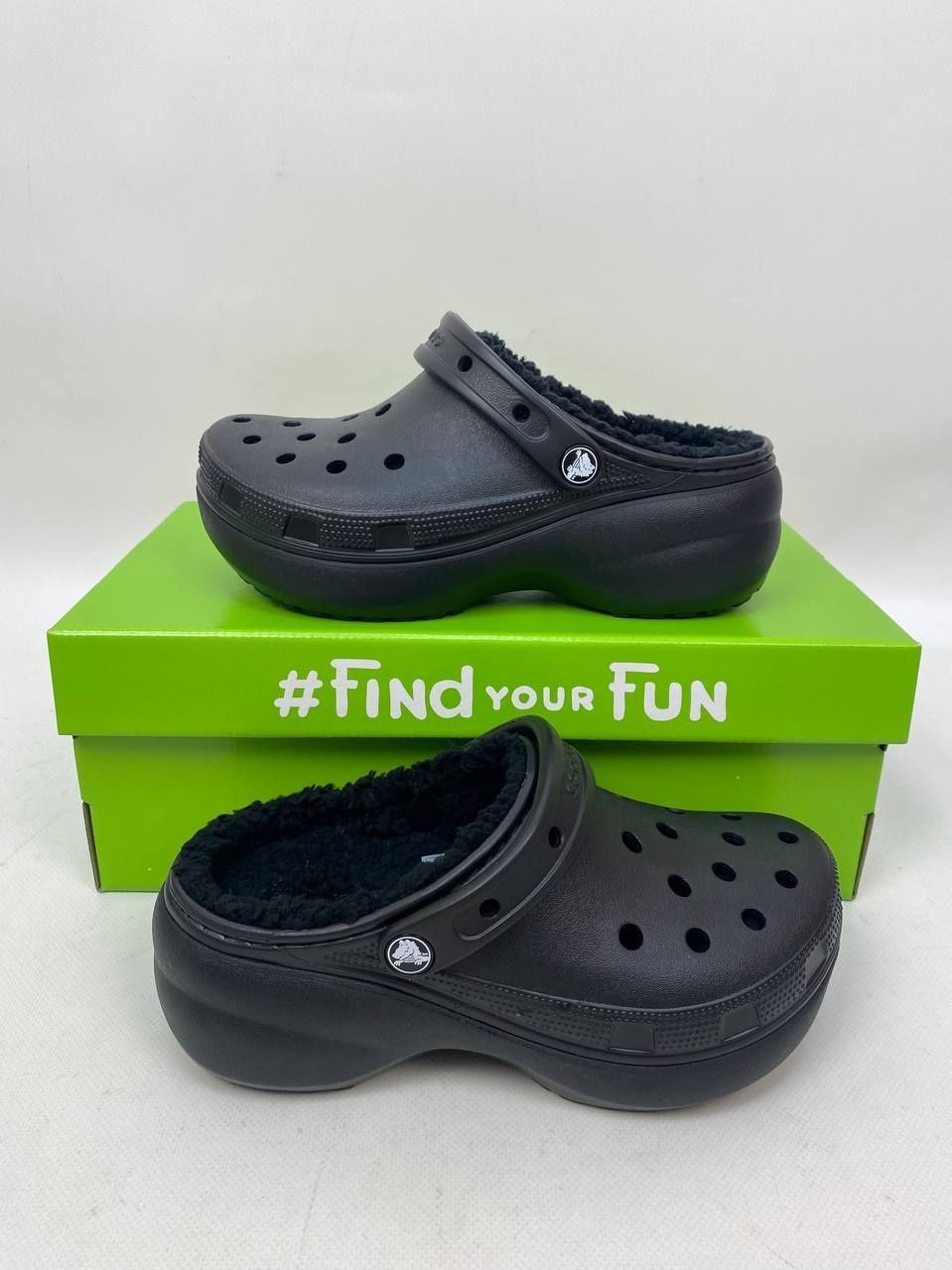 Теплі Сабо Крокс Класік Crocs Platform Lined з Хутром