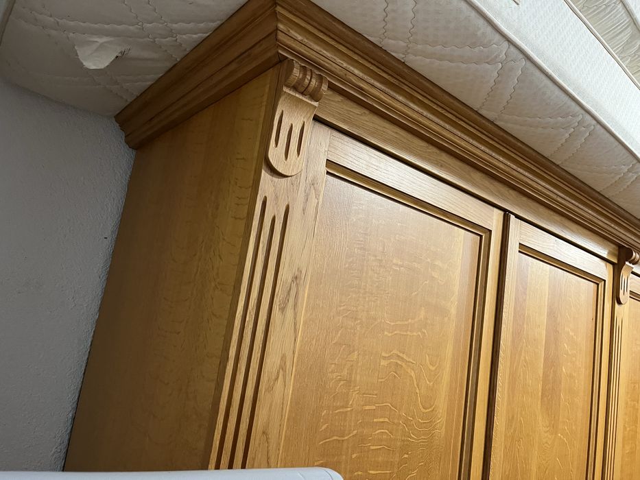 Szafa trzydrzwiowa drewniana dębowa jasny dąb elegancka FV DOWÓZ