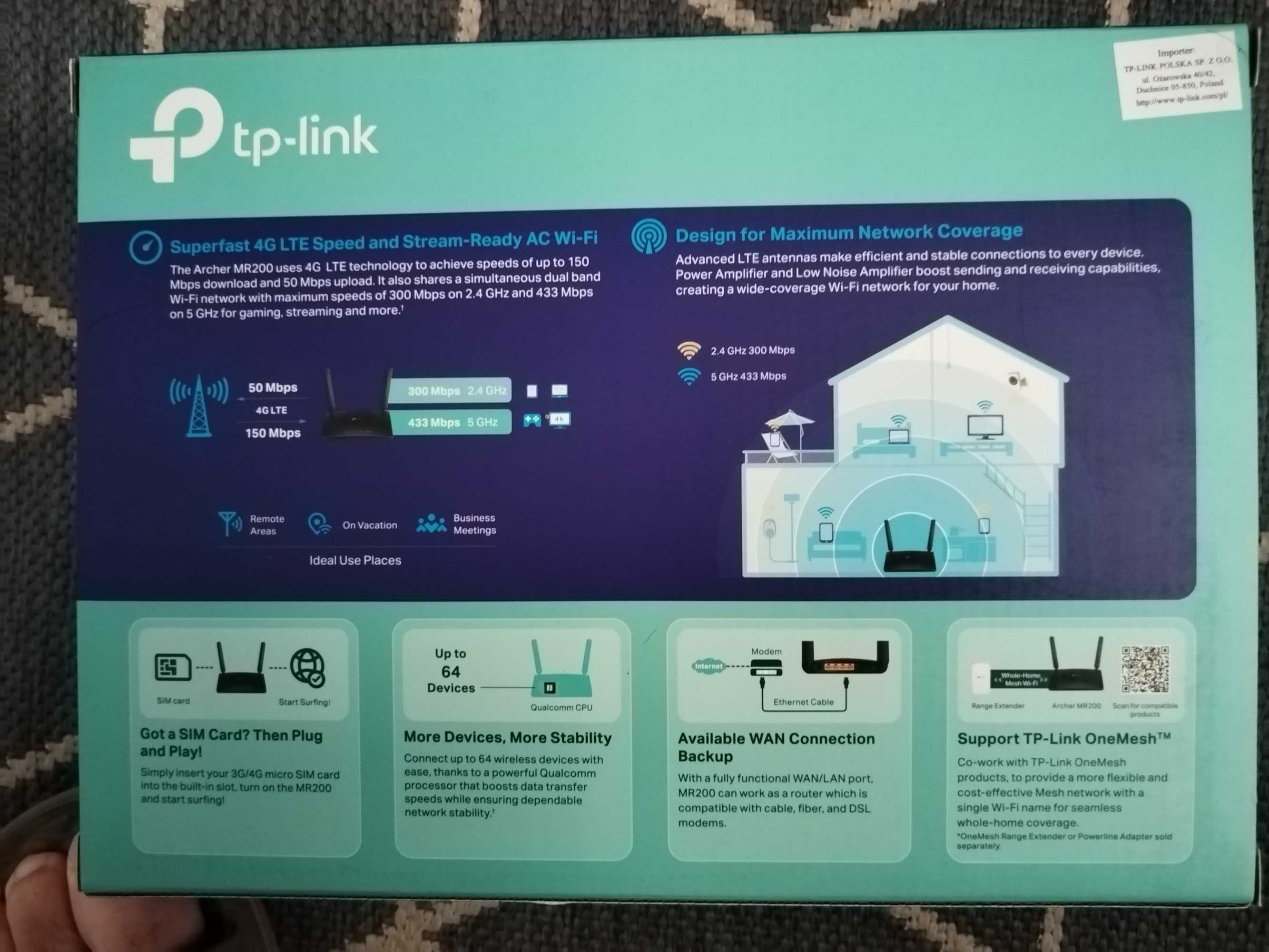 Router 4G TP-Link Archer MR200