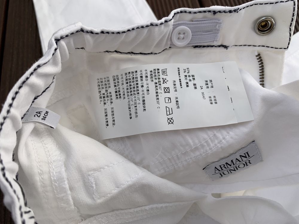 Armani Junior 2 lata r. 92 94 spodnie chłopięce oryginalne długie