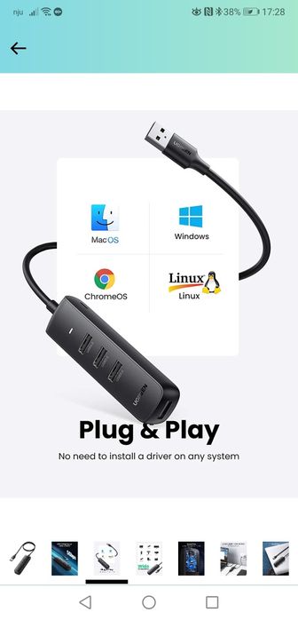 UGREEN USB 3.0 Hub 4-portowy