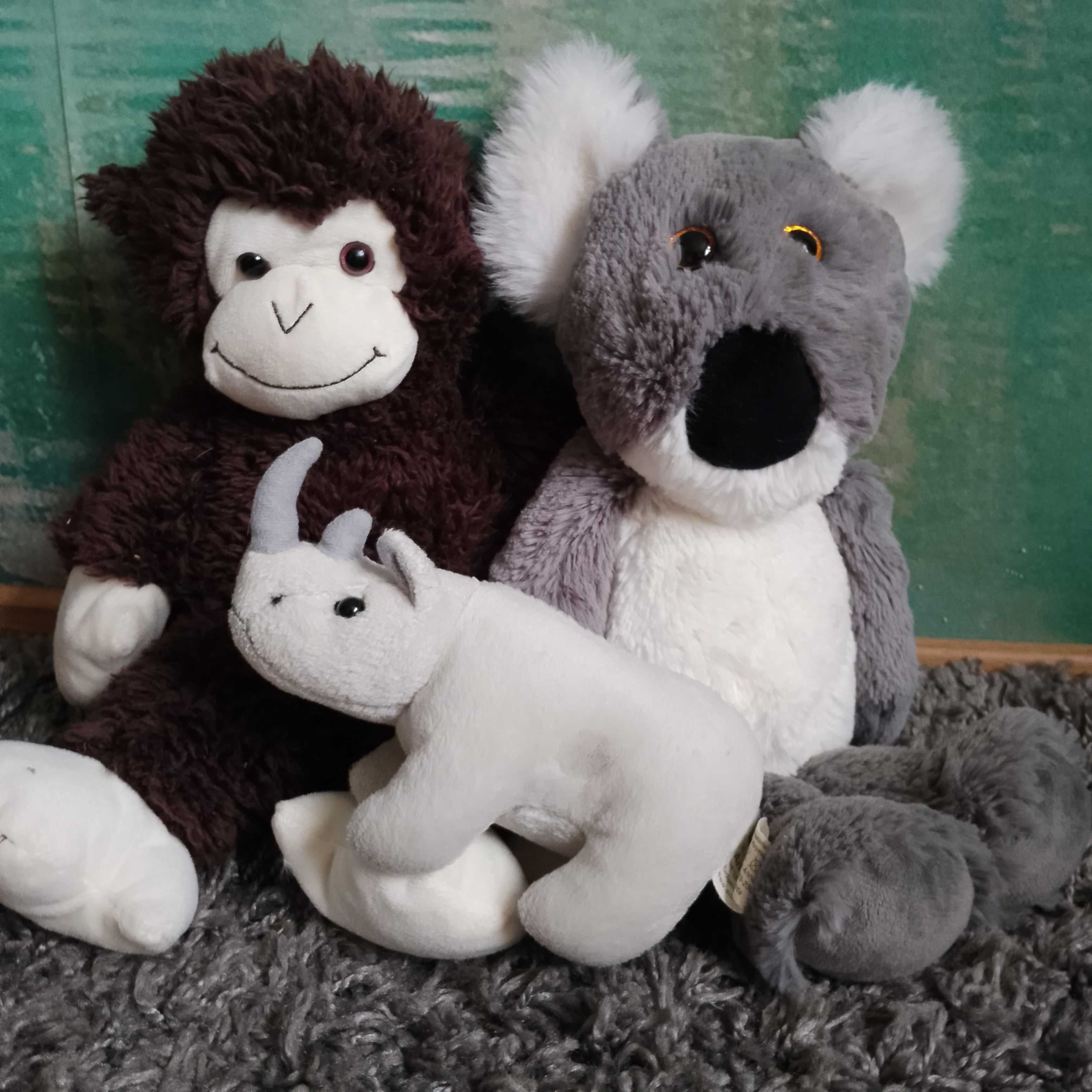 Мягкая игрушка обезьяна, мартышка,коала TY,носорог Анна клуб